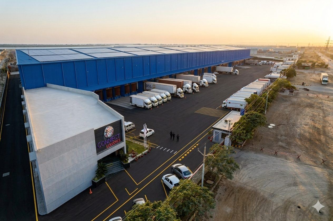 Connect Logistics warehouse — aerial