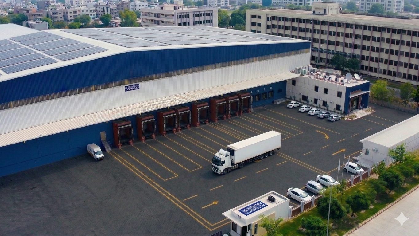 Connect Logistics loading docks — aerial