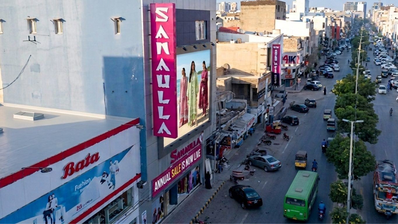 Sanaulla flagship store, Tariq Road Karachi